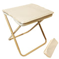 CHENEDY Camping Stool Portable Folding Stool with Carry Bag 12in Portable Folding Chair Collapsible Camp Stool Outdoor Footstool for Travel Walking Hiking Fishing Picnic Barbecue (Khaki)